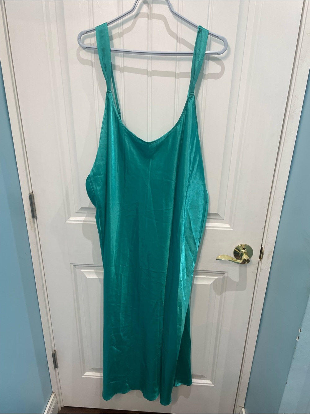 Silky Teal Slip Dress - Women's Intimates & Sleepwear
